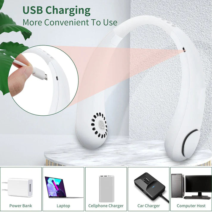 Portable Hanging Neck Fan Rechargeable
